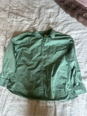 a new day Sage Green Button-Down Shirt